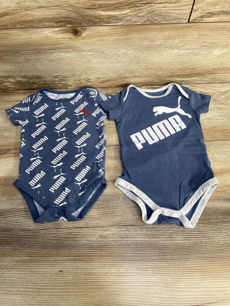 Puma 2pk Bodysuits Blue sz 3-6m - Me n Mommy To Be