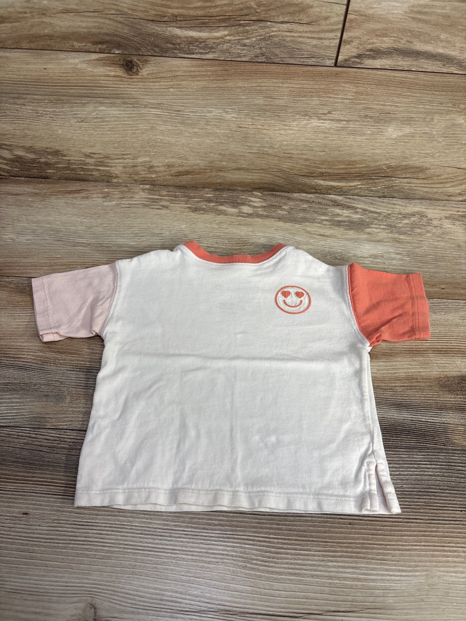 Little co Smiley Face Shirt White sz 12m