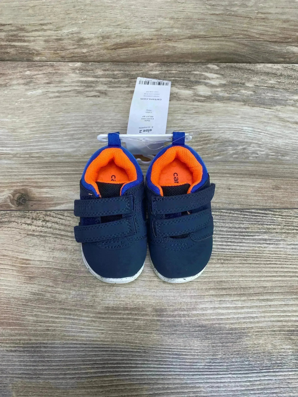 NEW Carter's Every Step Double Velcro Sneakers Sz 2c - Me n Mommy To Be