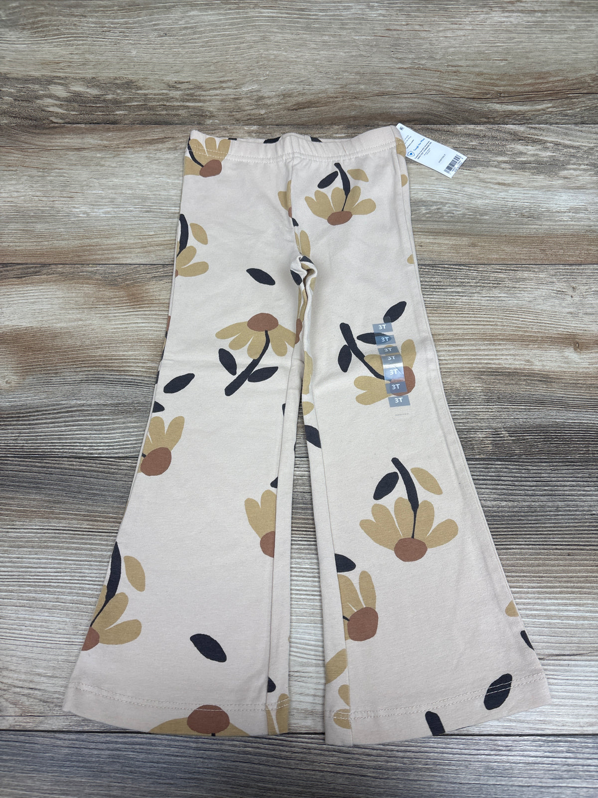 NEW Carter's Floral Flared Leggings Beige sz 3T