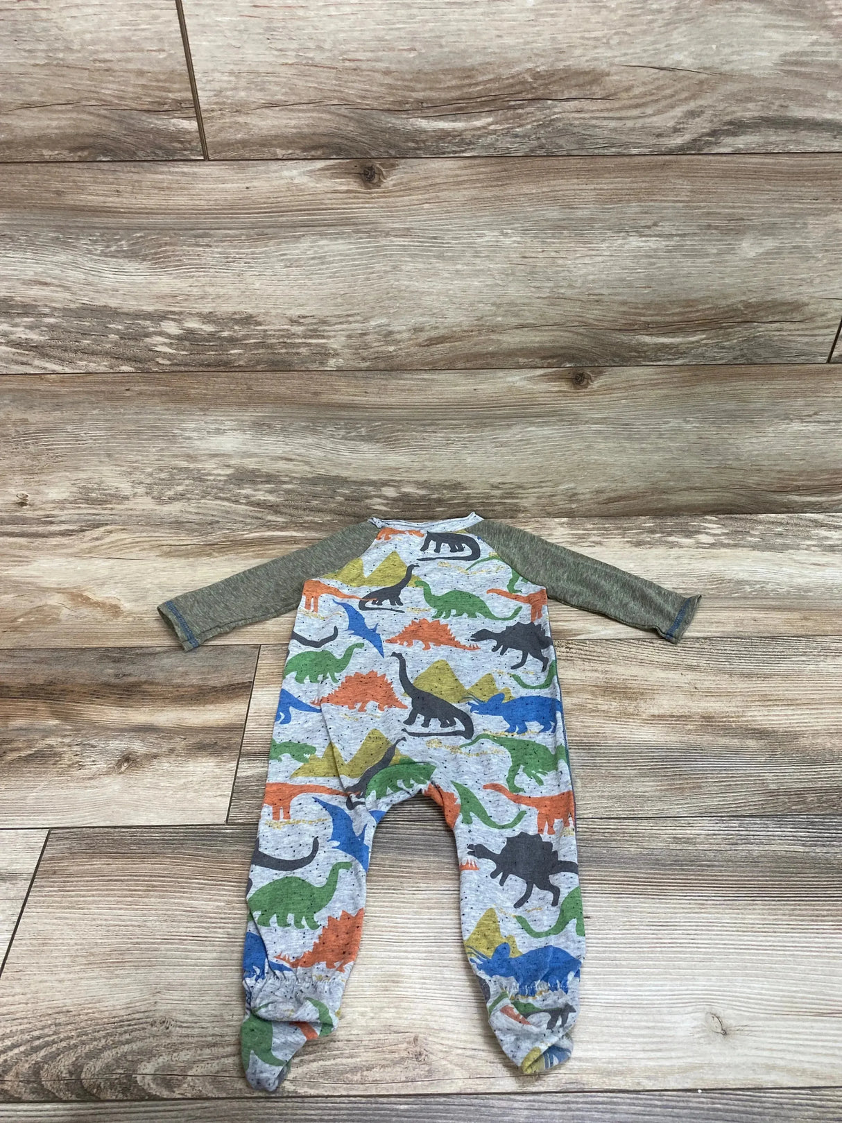 Mud Pie Dino Print Sleeper Green sz 3-6m - Me n Mommy To Be