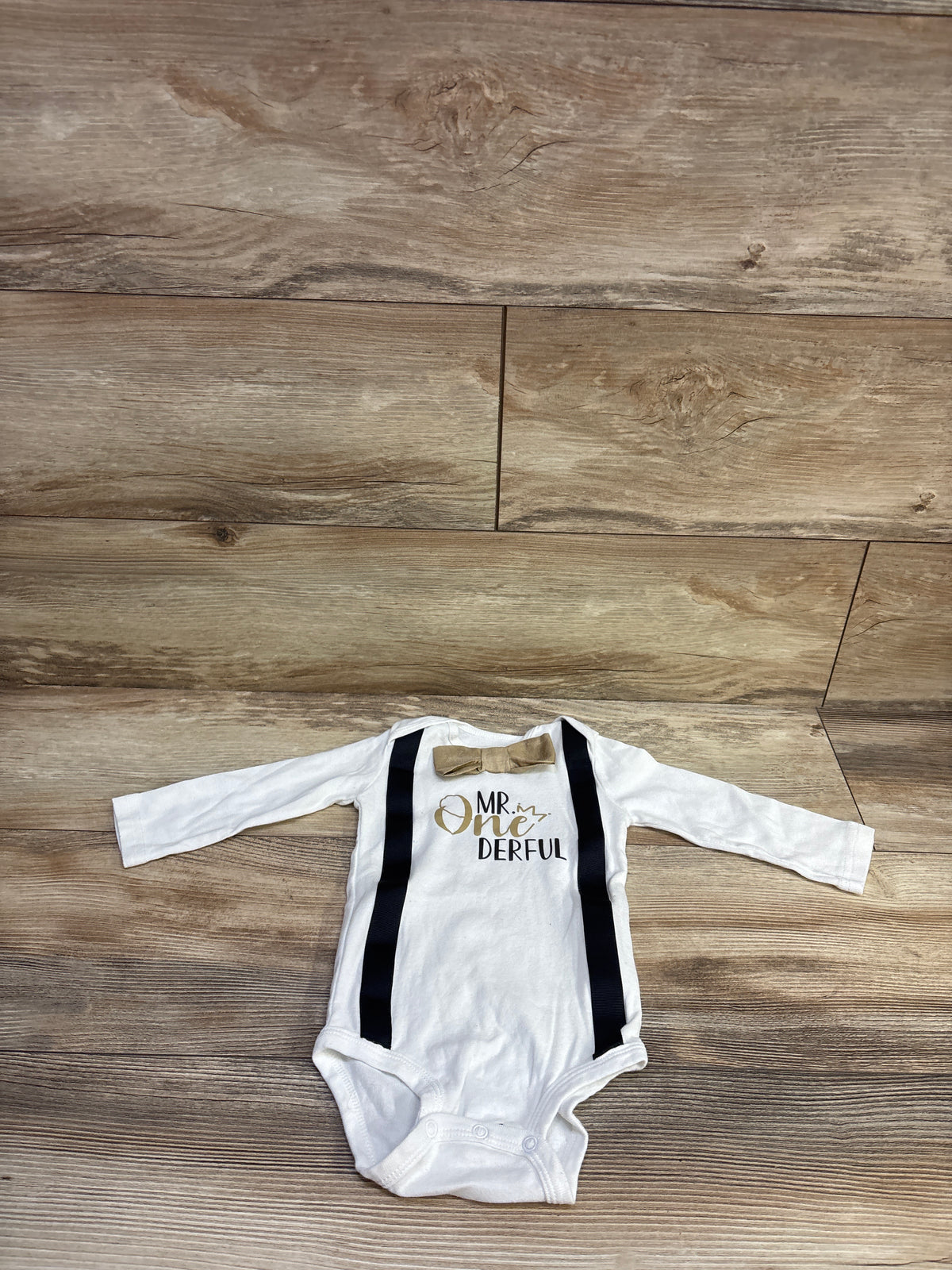 Carter's Mr. One Derful Bodysuit White sz 12m