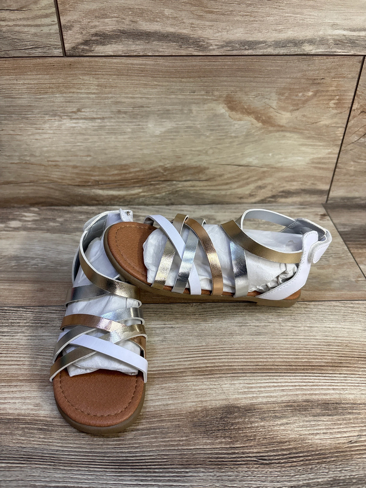 NEW Children's Place Metallic Gladiator Sandals sz 11c