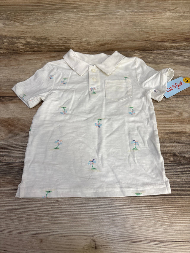 NEW Cat & Jack Polo Shirt White sz 3T - Me n Mommy To Be