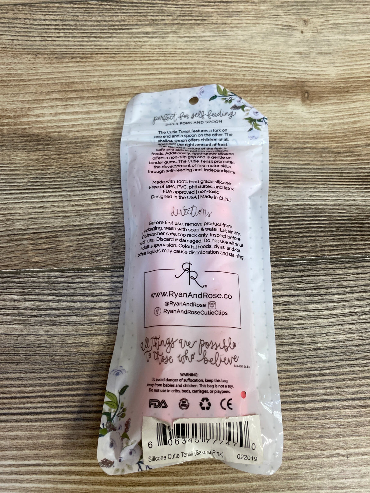 NEW Ryan & Rose 2pk Cutie Tensil