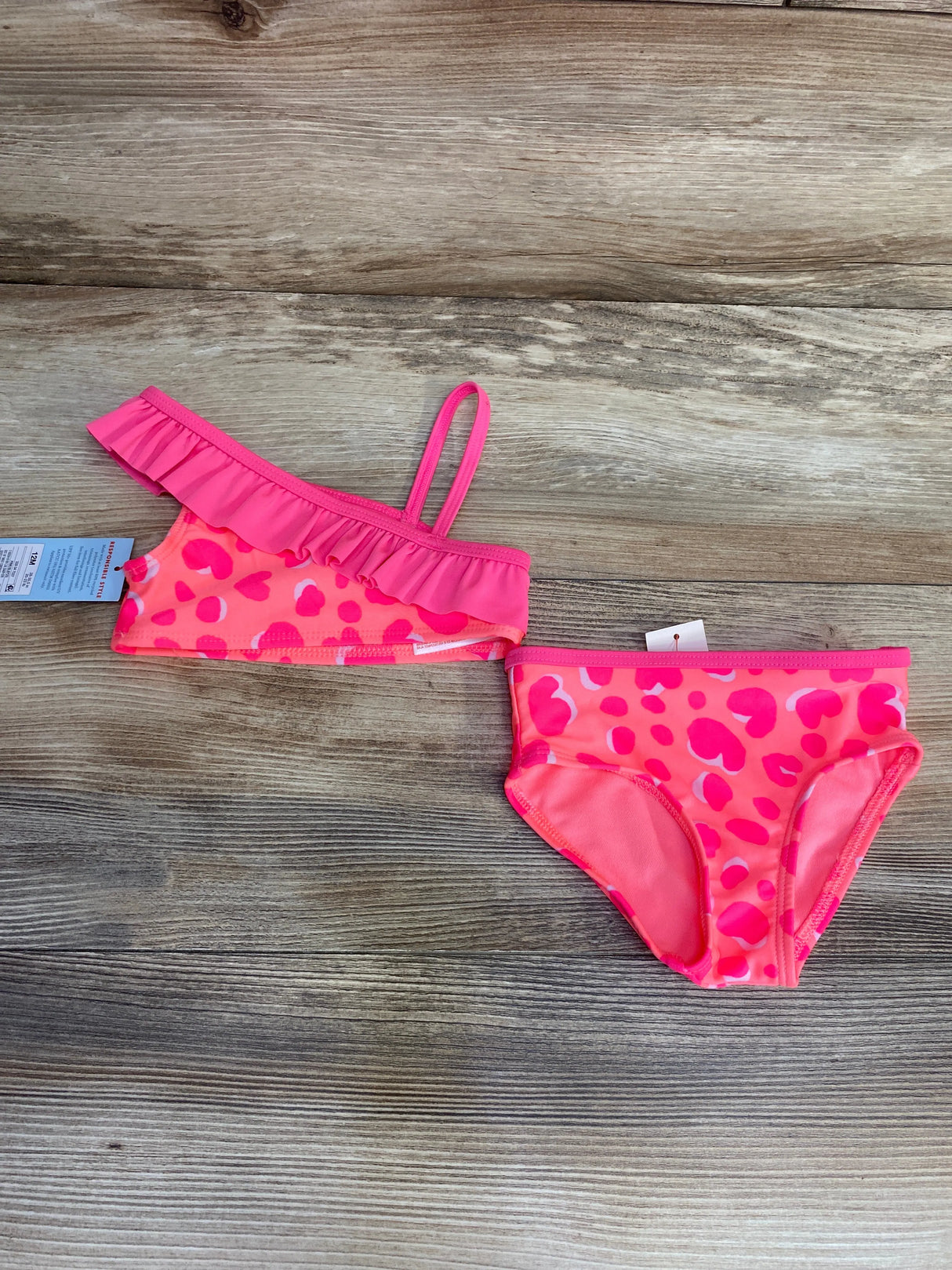 NEW Cat & Jack 2pc Swimsuit Pink sz 12m - Me n Mommy To Be