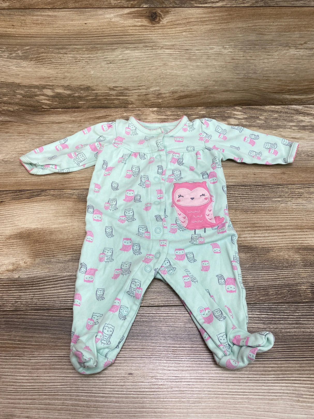 Simple Joys Owl Print Sleeper Mint sz 0-3m - Me n Mommy To Be