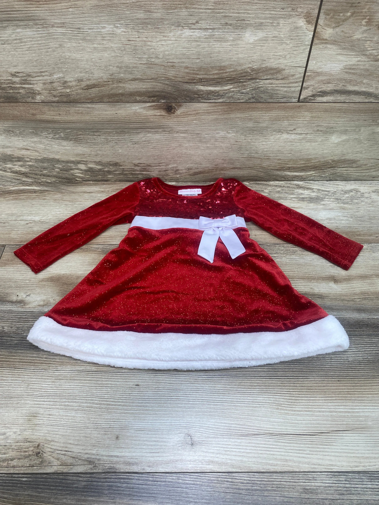 Bonnie Baby Velvet Santa Dress Red sz 18m - Me n Mommy To Be