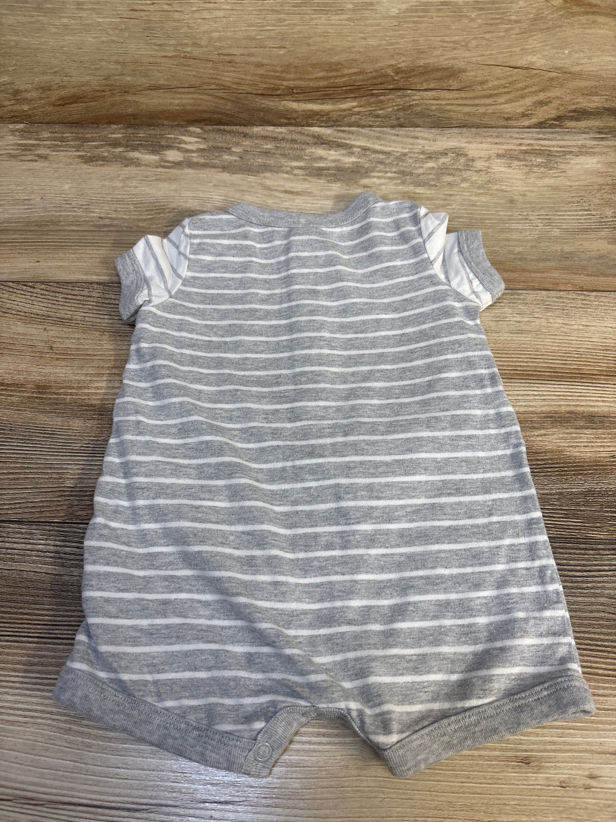 Carter's Striped Giraffe Shortie Romper Grey sz 6m