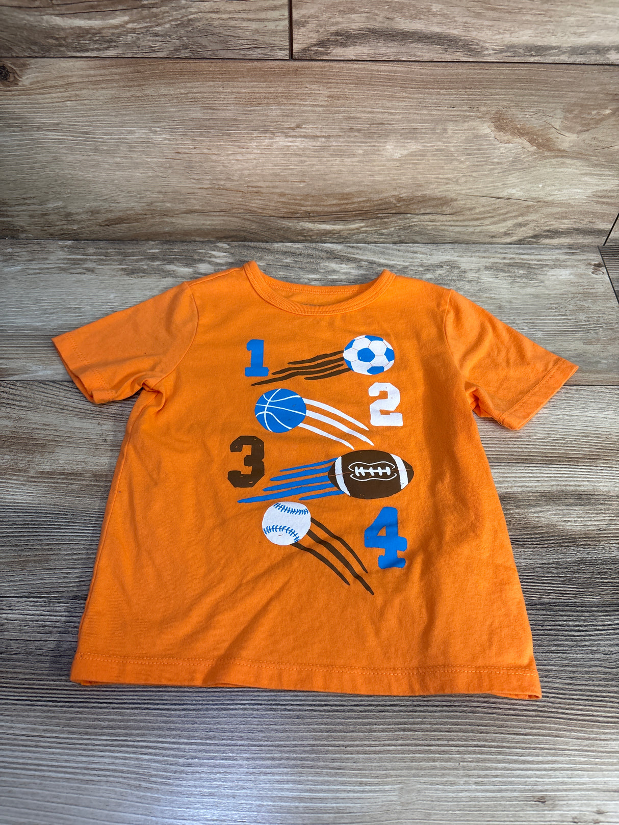 Children's Place 1234 Sports Shirt Orange sz 3T