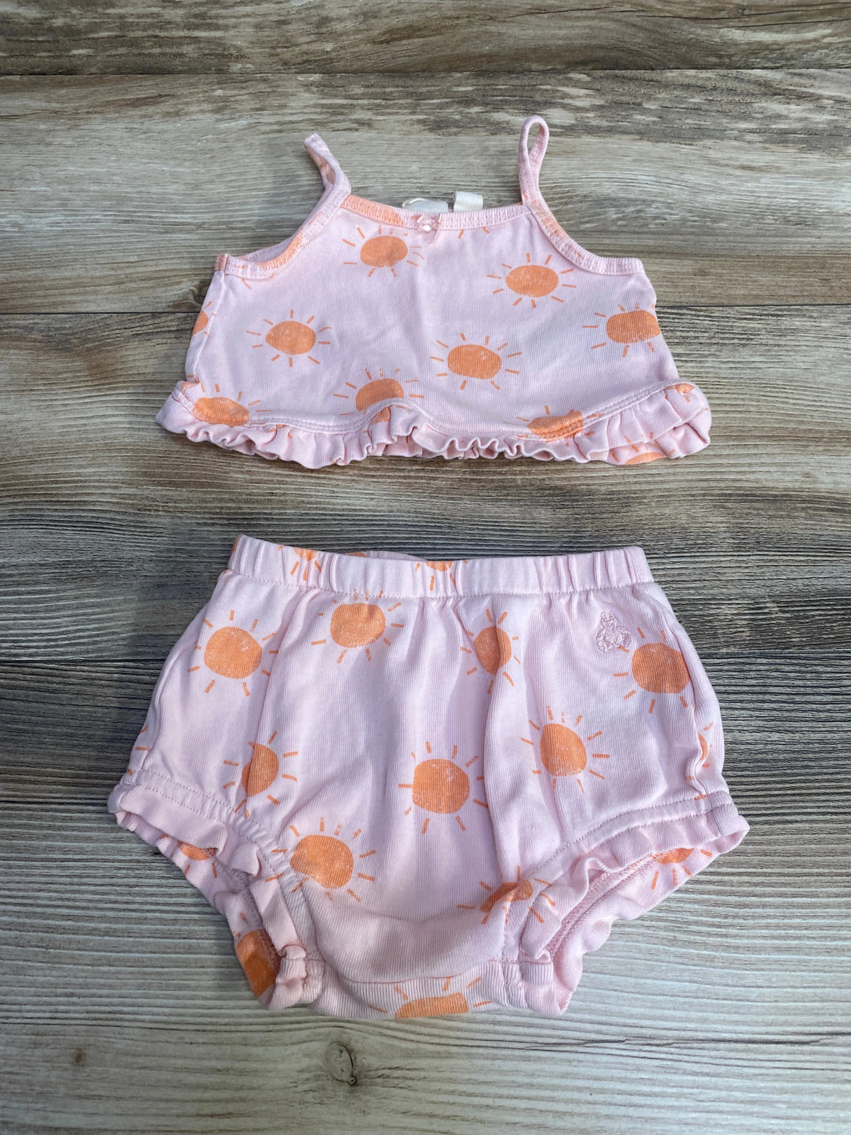 Baby Gap 2pc Sunshine Tank Top & Bottoms Pink sz 3-6m - Me n Mommy To Be