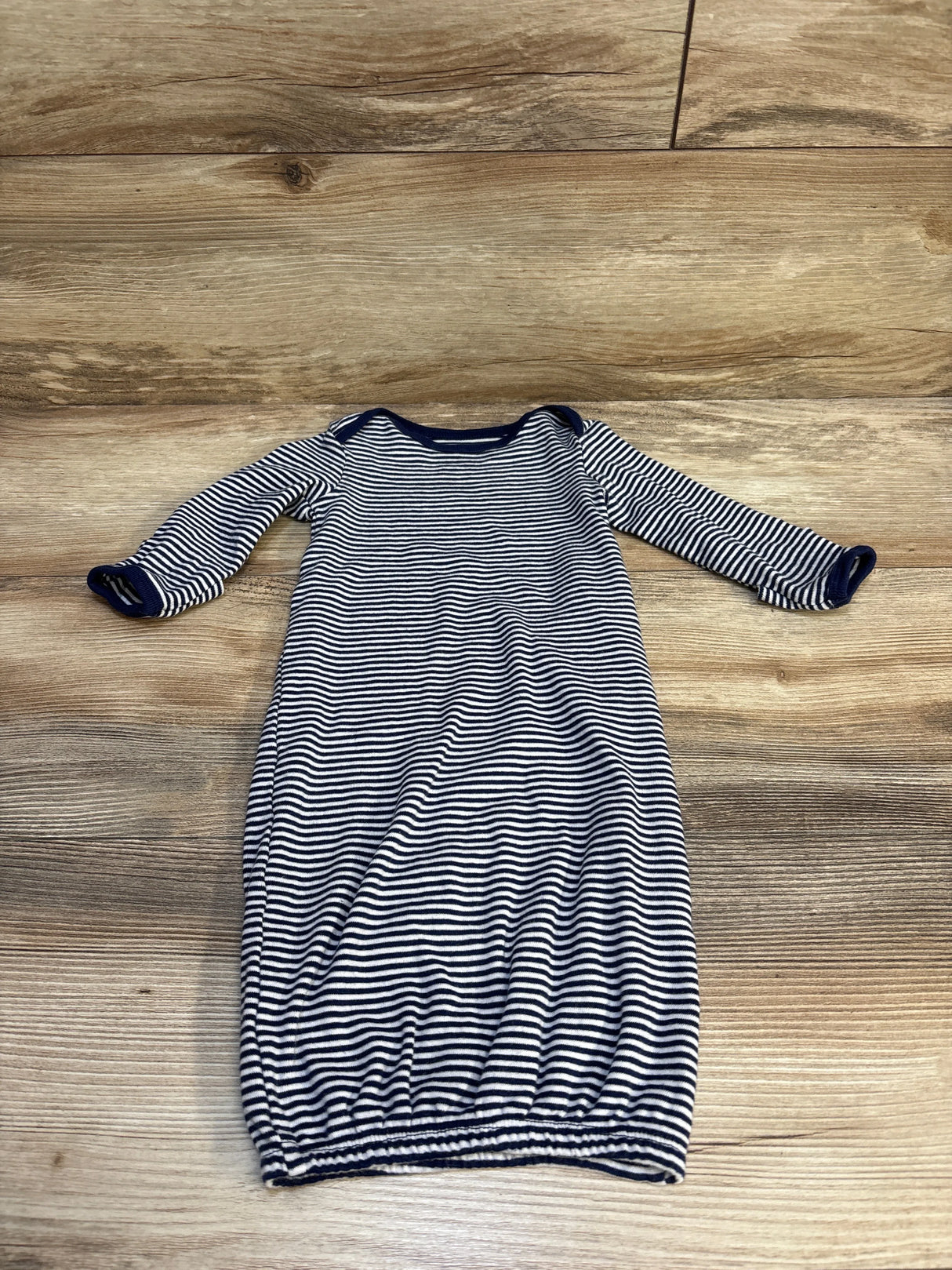 Simple Joys Striped Sleep Gown Navy sz 0-3m