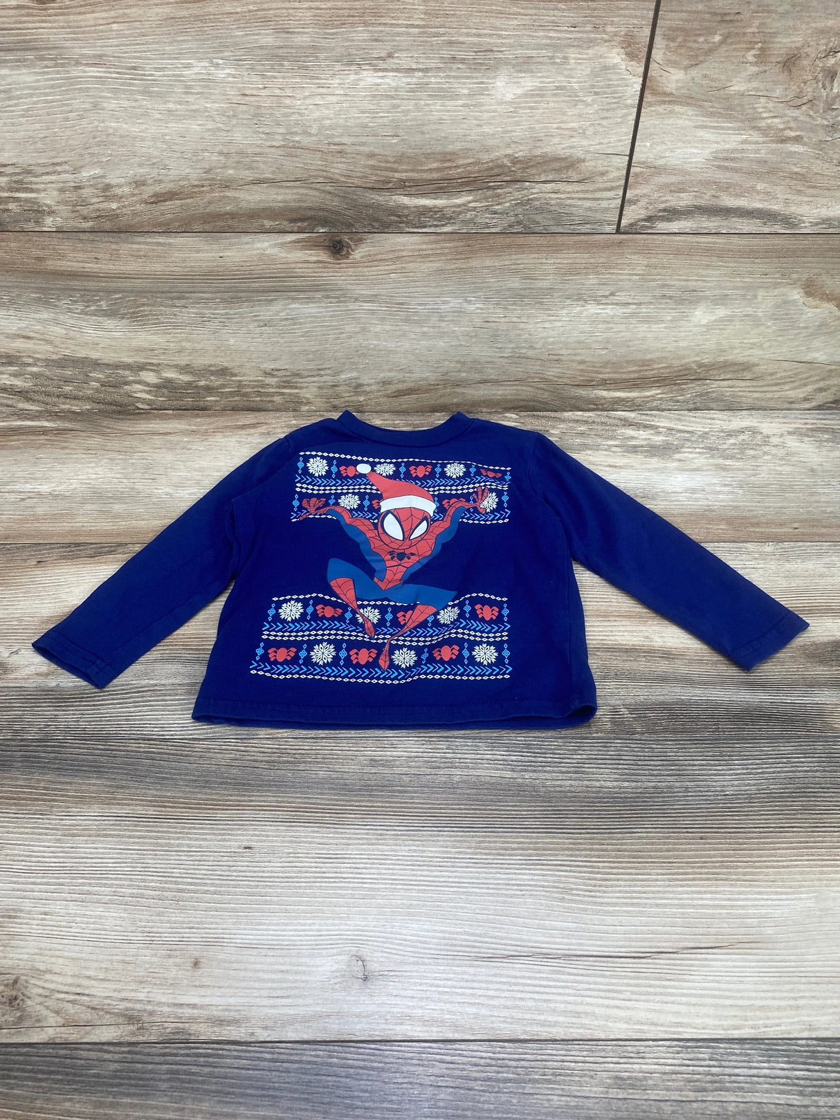 Okie Dokie Marvel Spider-Man Christmas Shirt Blue sz 2T - Me n Mommy To Be