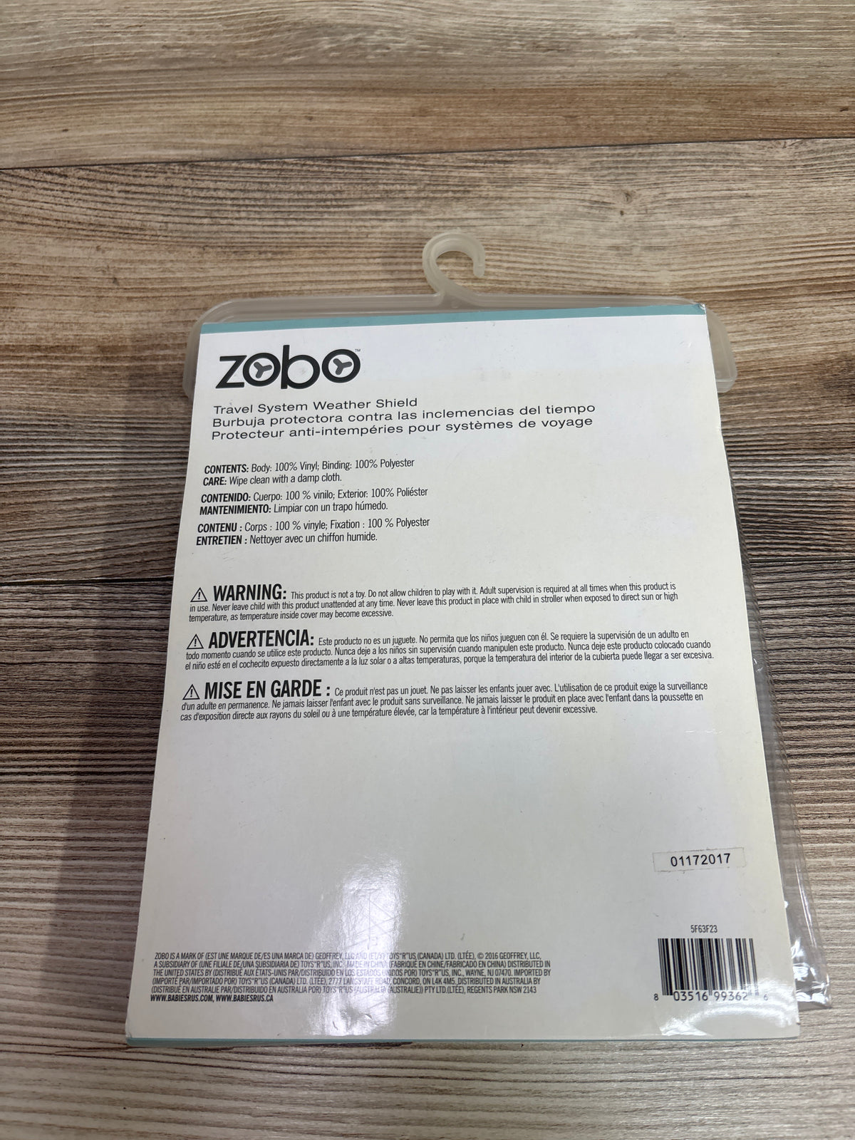 NEW Zobo Travel System Weather Shield