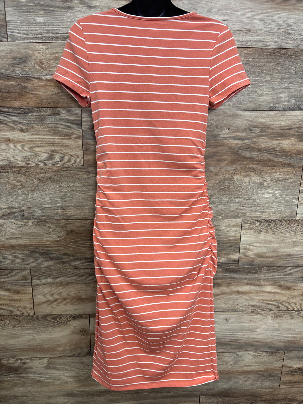 NEW Isabel Maternity Striped Bodycon Dress Orange sz Large