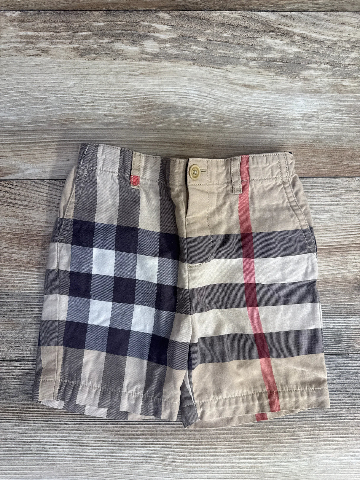Faux Burberry Vintage Check Shorts Beige sz 3T