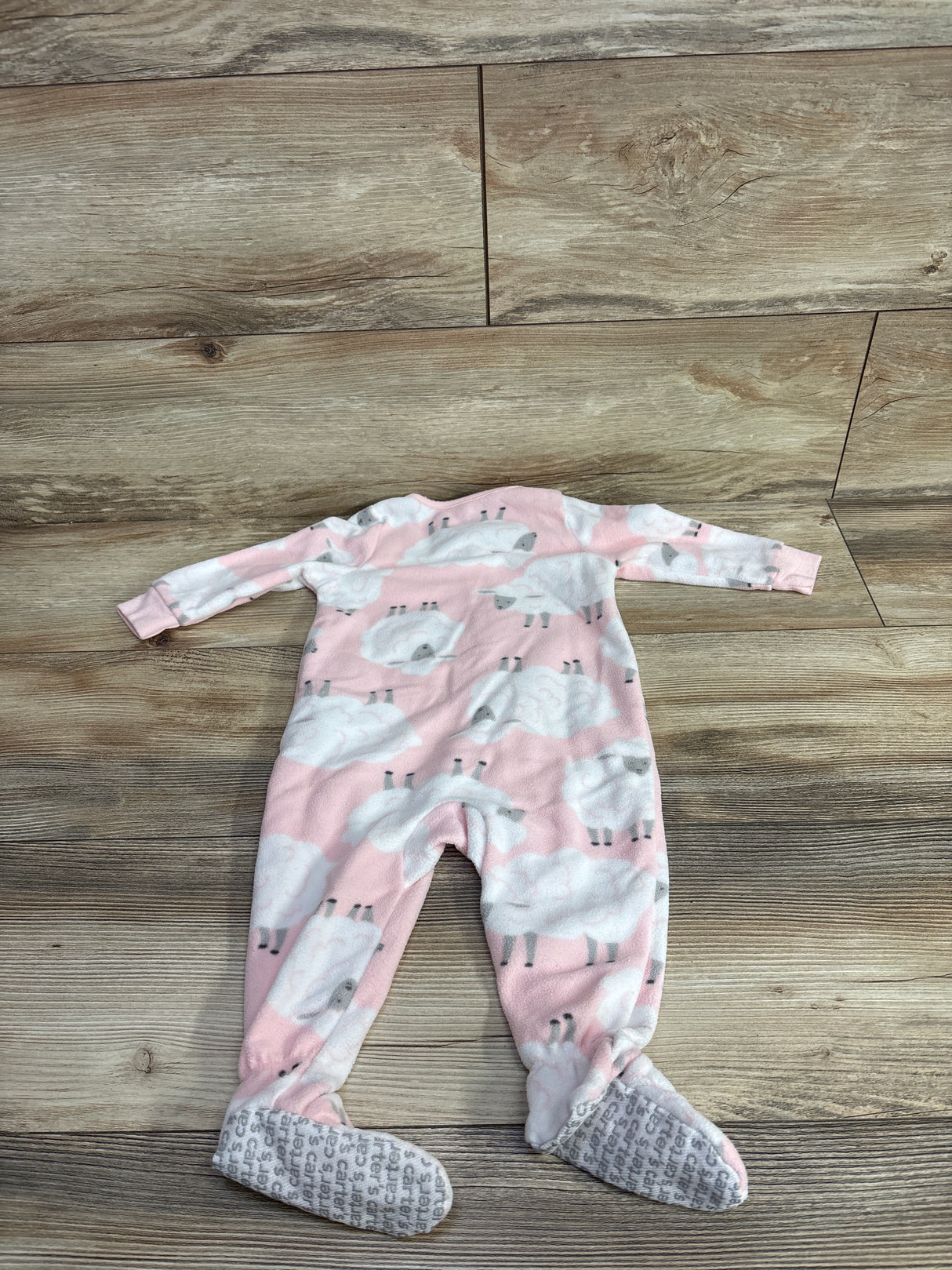 Carter's Sheep Print Blanket Sleeper Pink sz 9m