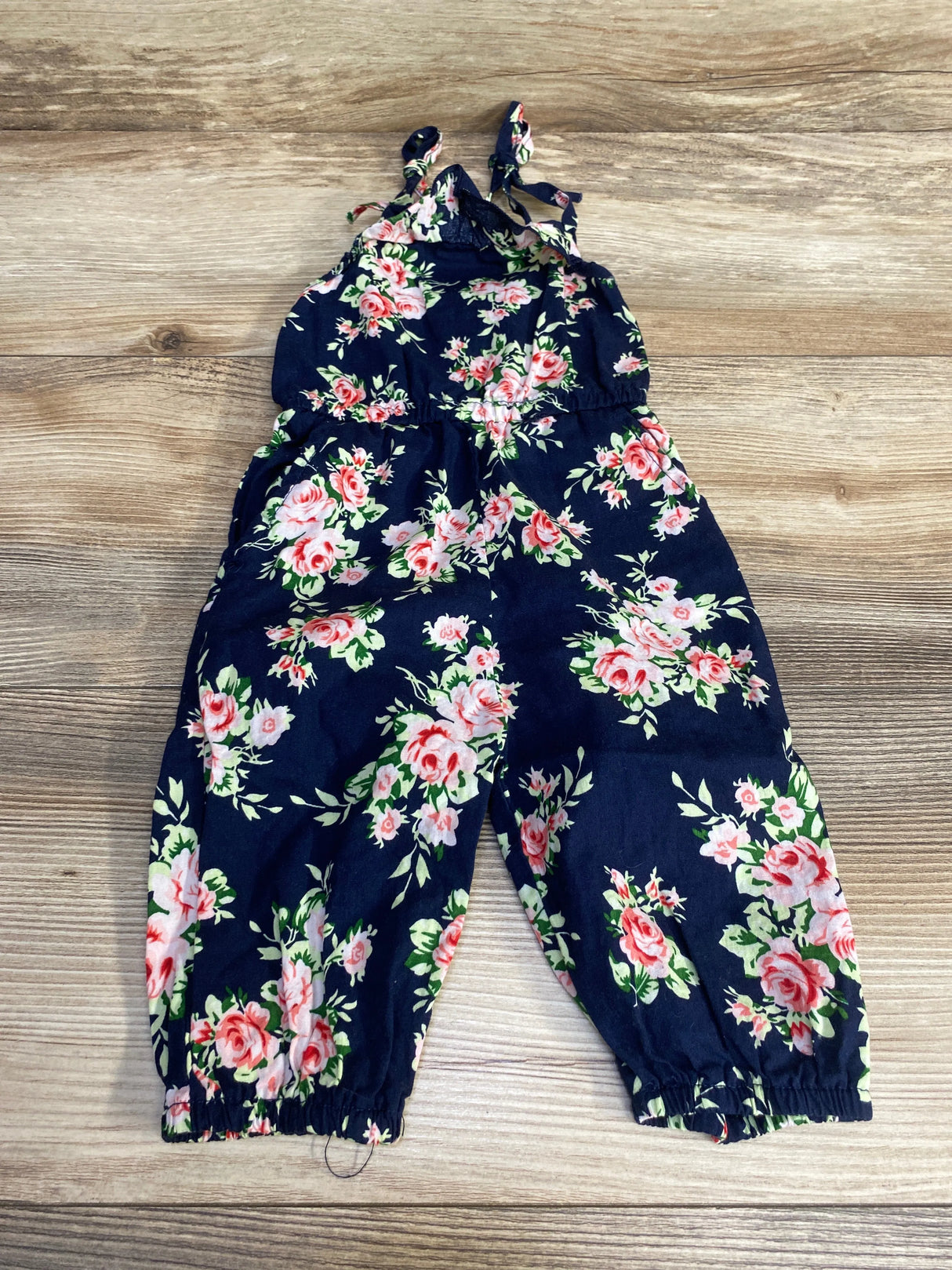 Bailey's Blossoms Floral Romper Navy sz 12-18m - Me n Mommy To Be