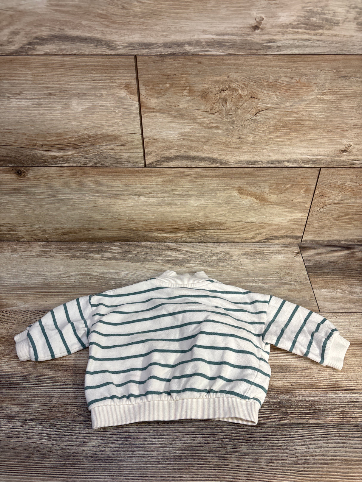 H&M Quarter-Zip Striped Sweatshirt Ivory sz 6m