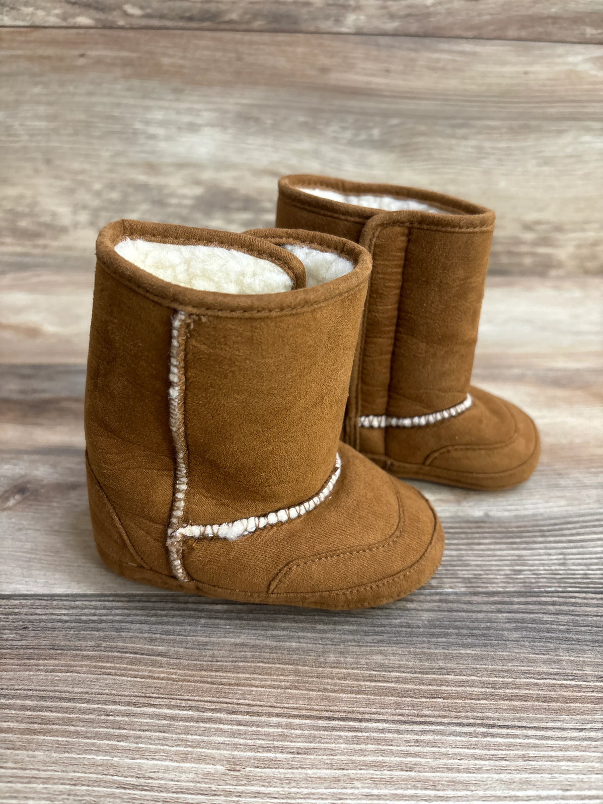 Faux Suede Boots Brown sz 3c