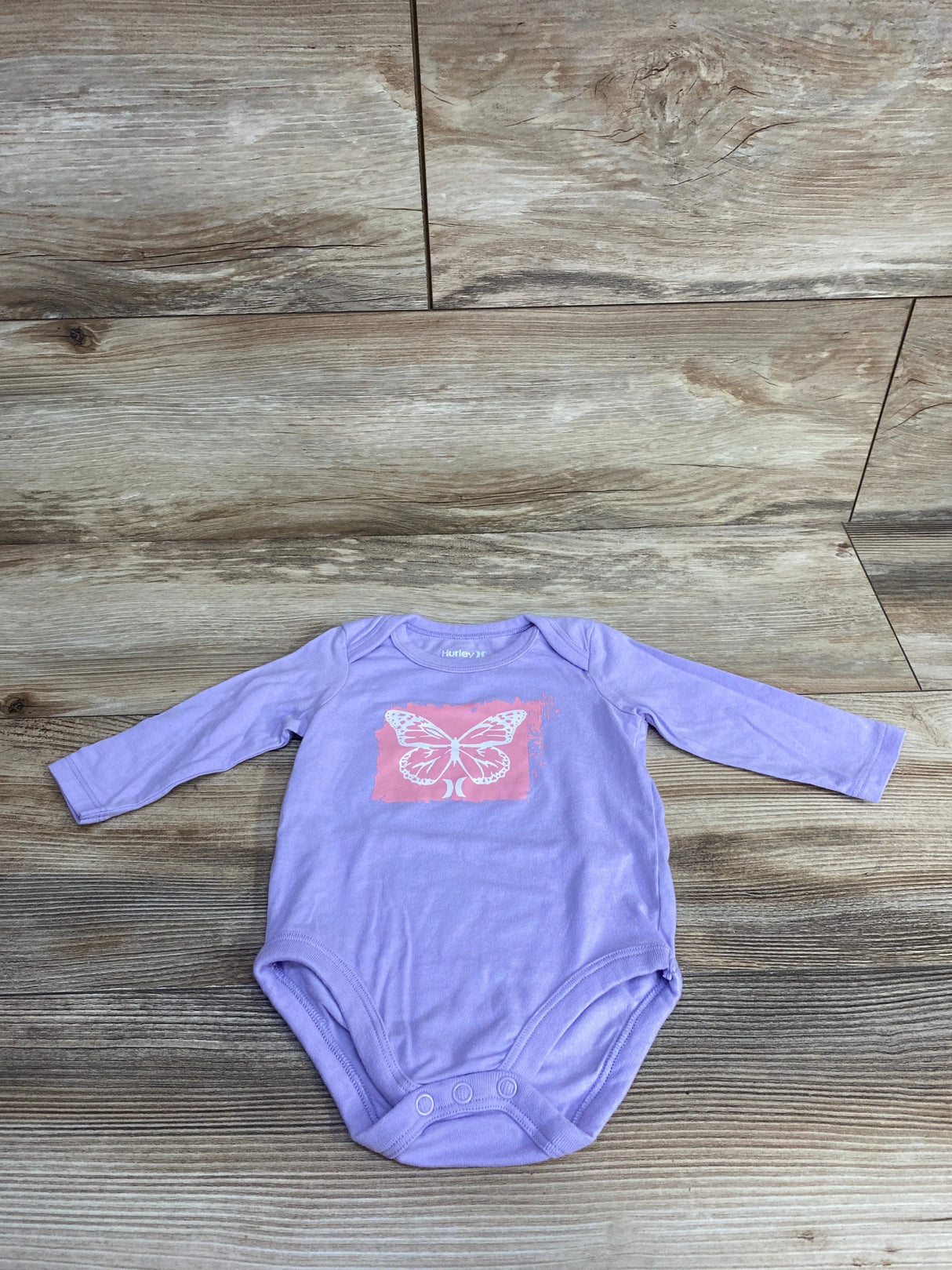 Hurley Long Sleeve Bodysuit Lilac sz 9m