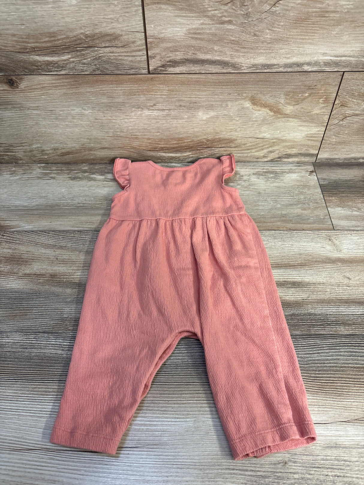 Carter's Crinkle Button Front Jumpsuit Coral sz 6m