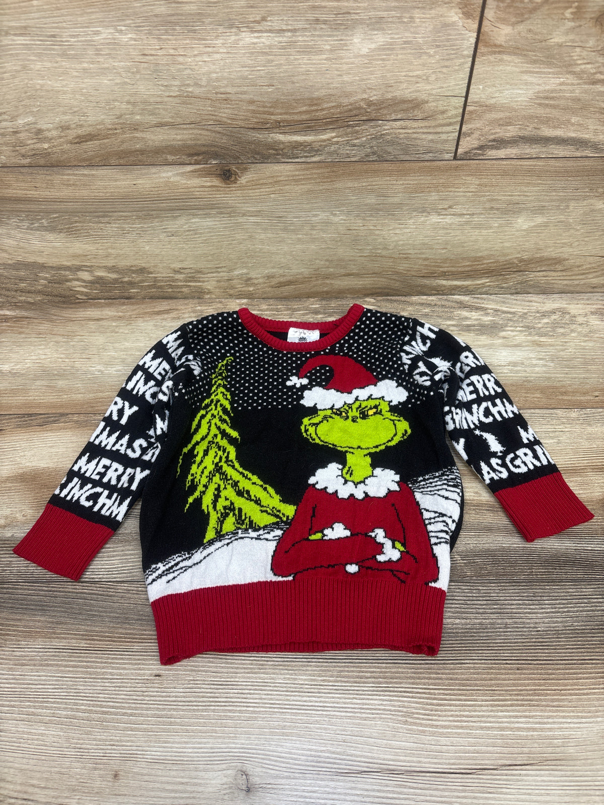 The Grinch Knit Sweater Black sz 2T