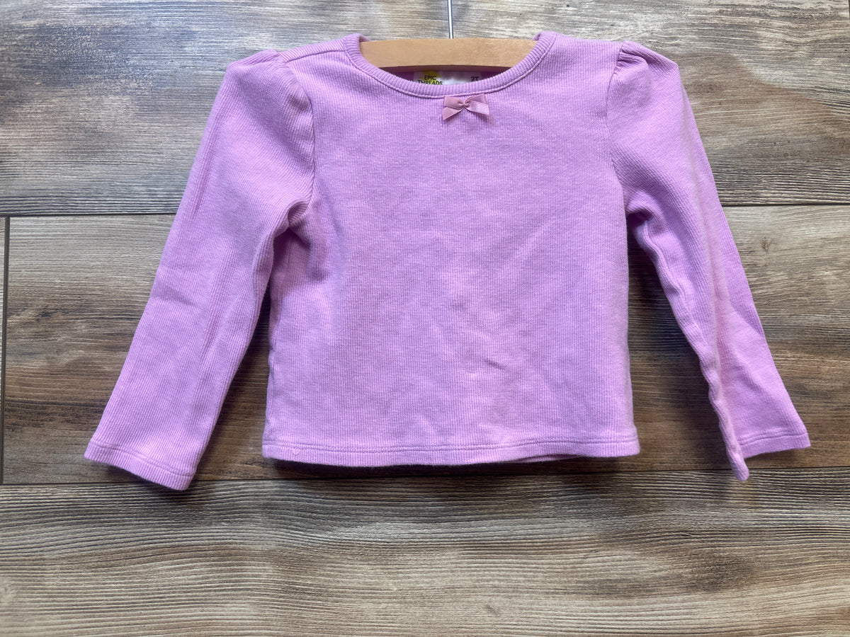 Epic Threads Long Sleeve Ribbed Shirt Pink sz 2T
