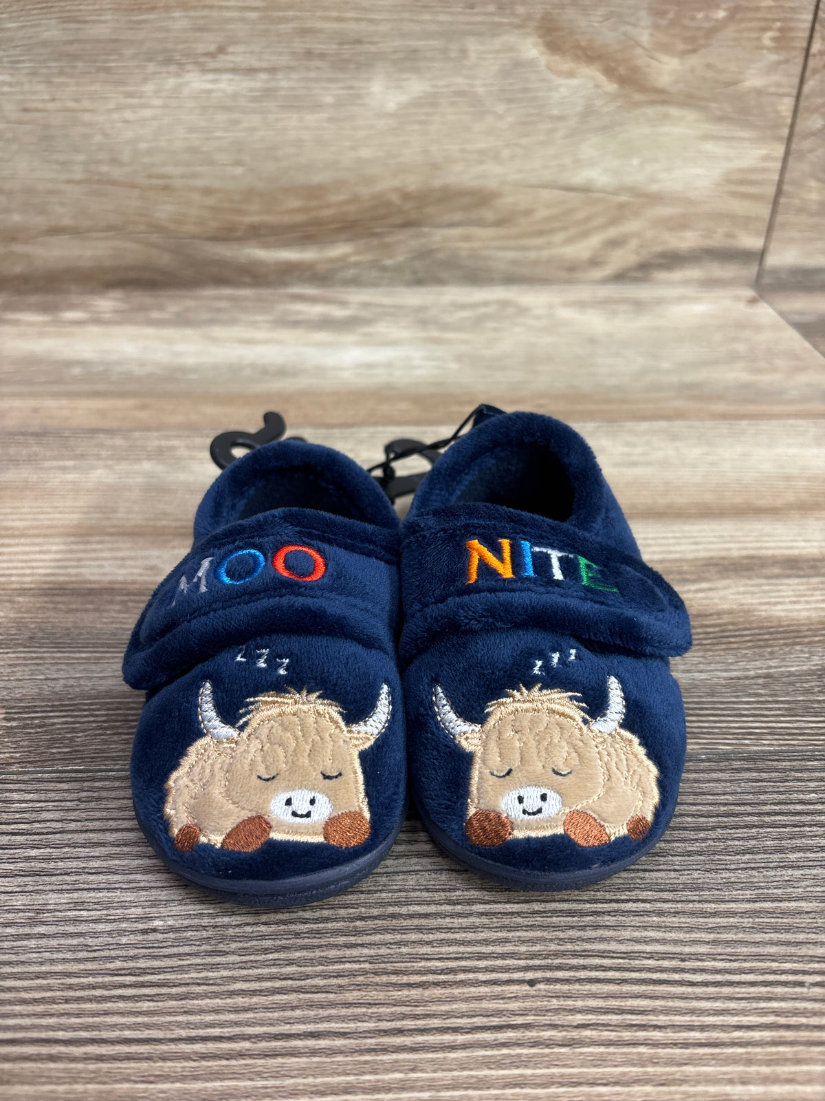 NEW Wonder Nation Moo Nite Slippers Navy sz 4c