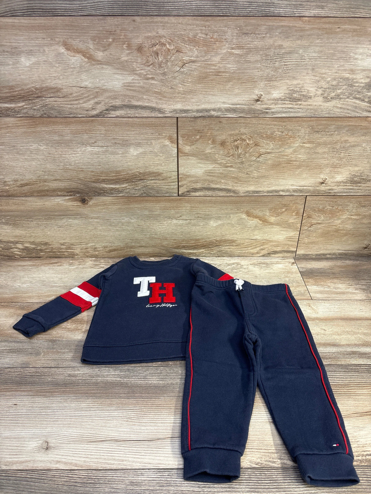 Tommy Hilfiger 2pc Sweatshirt & Jogger Set Navy sz 18m