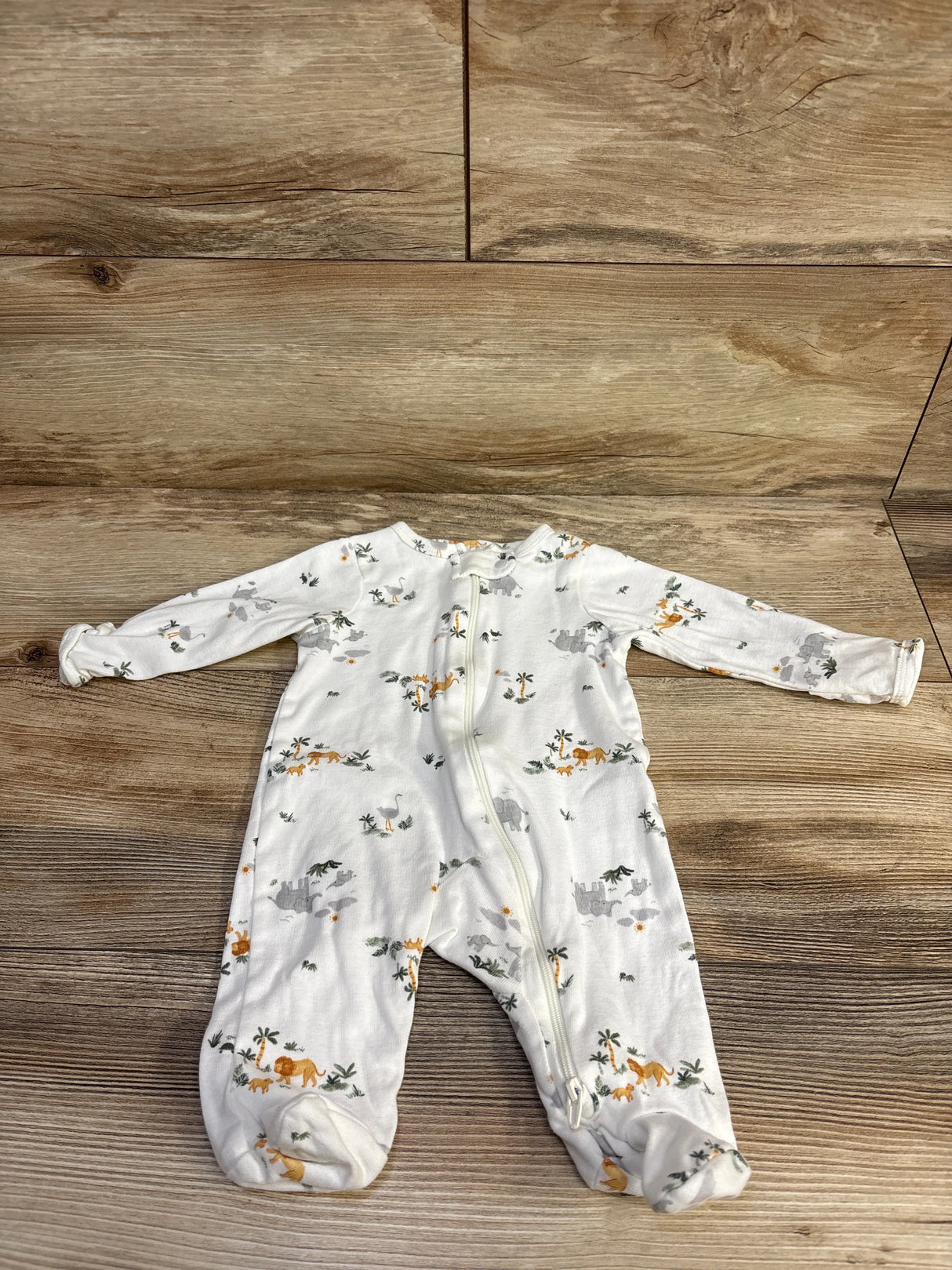 Just One You Safari Print Sleeper White sz 3m