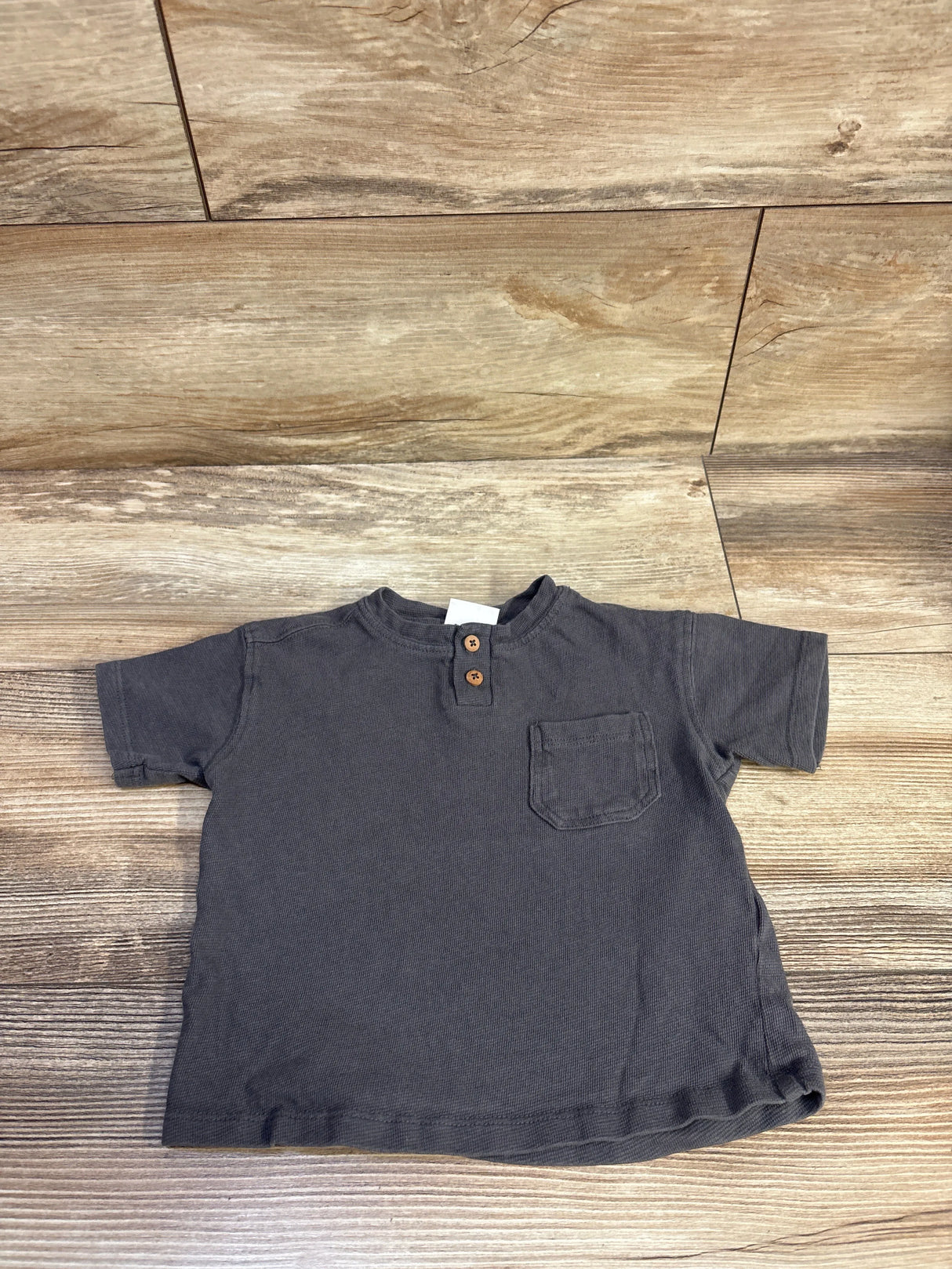 Zara Henley Pocket Shirt Grey sz 12-18m