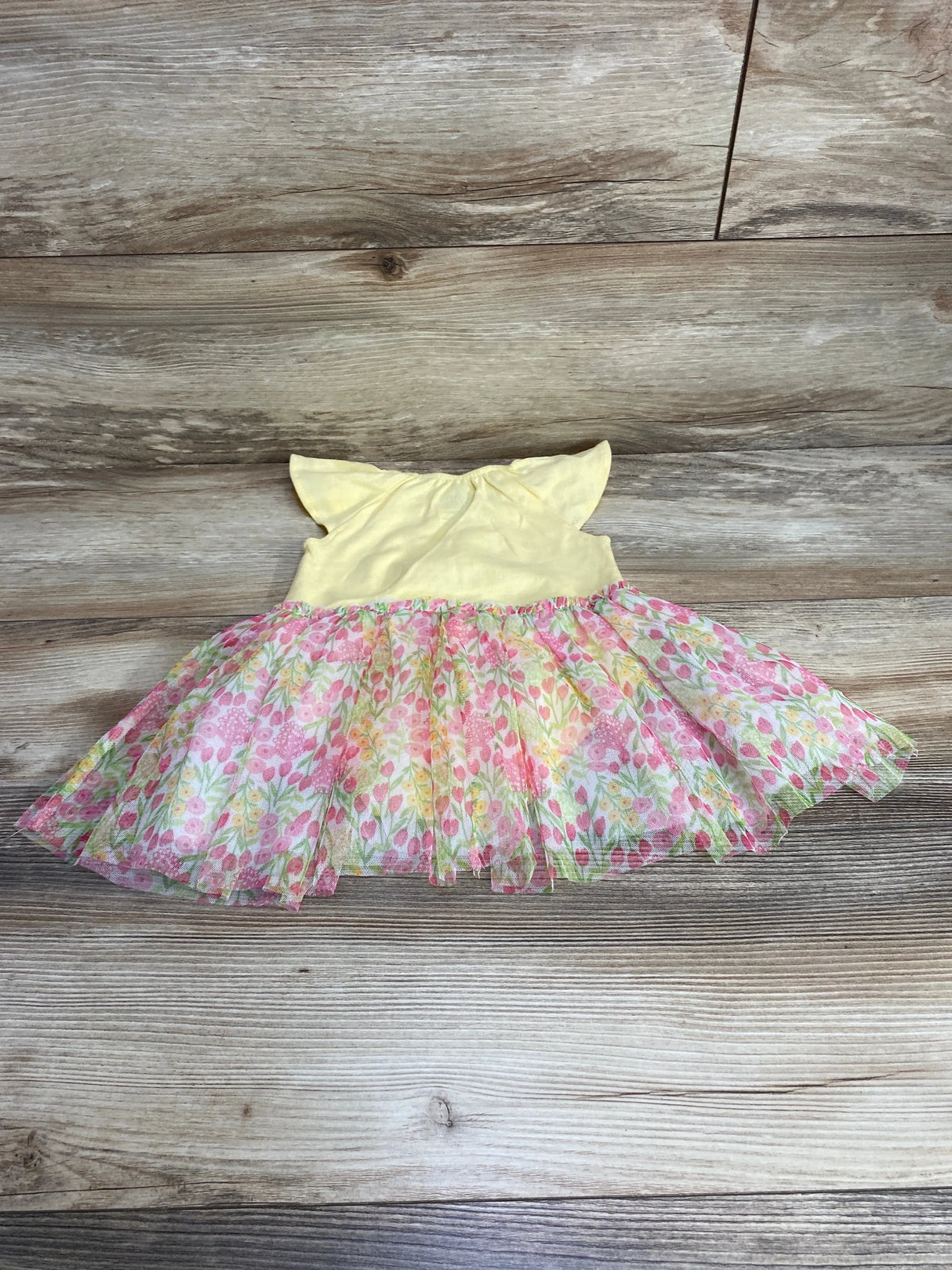 Kids Headquarters Let Love Bloom Bodysuit Dress Yellow sz 9m - Me n Mommy To Be