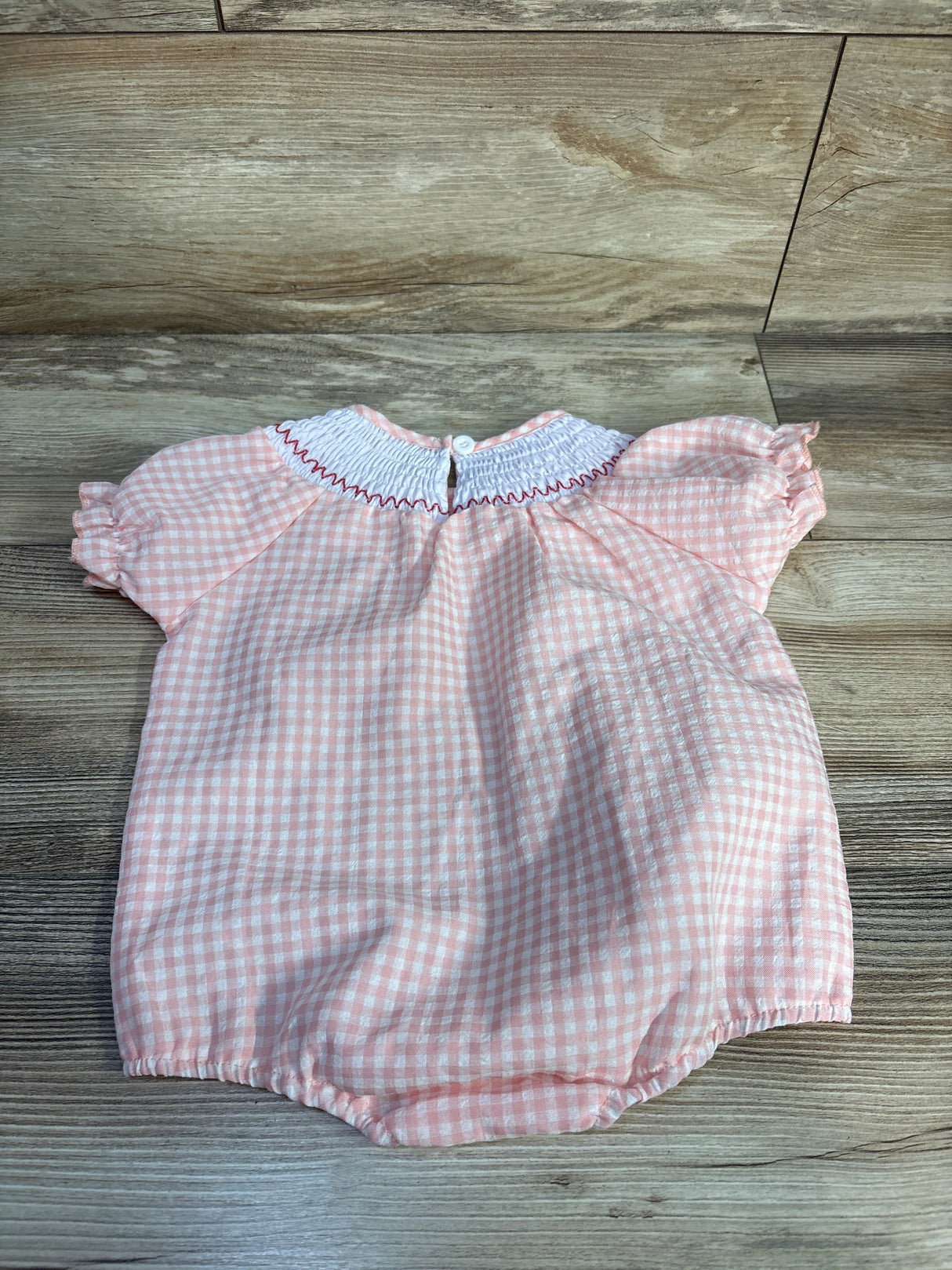 Muspeczenith Western Embroidered Bubble Romper Pink sz 12-18m