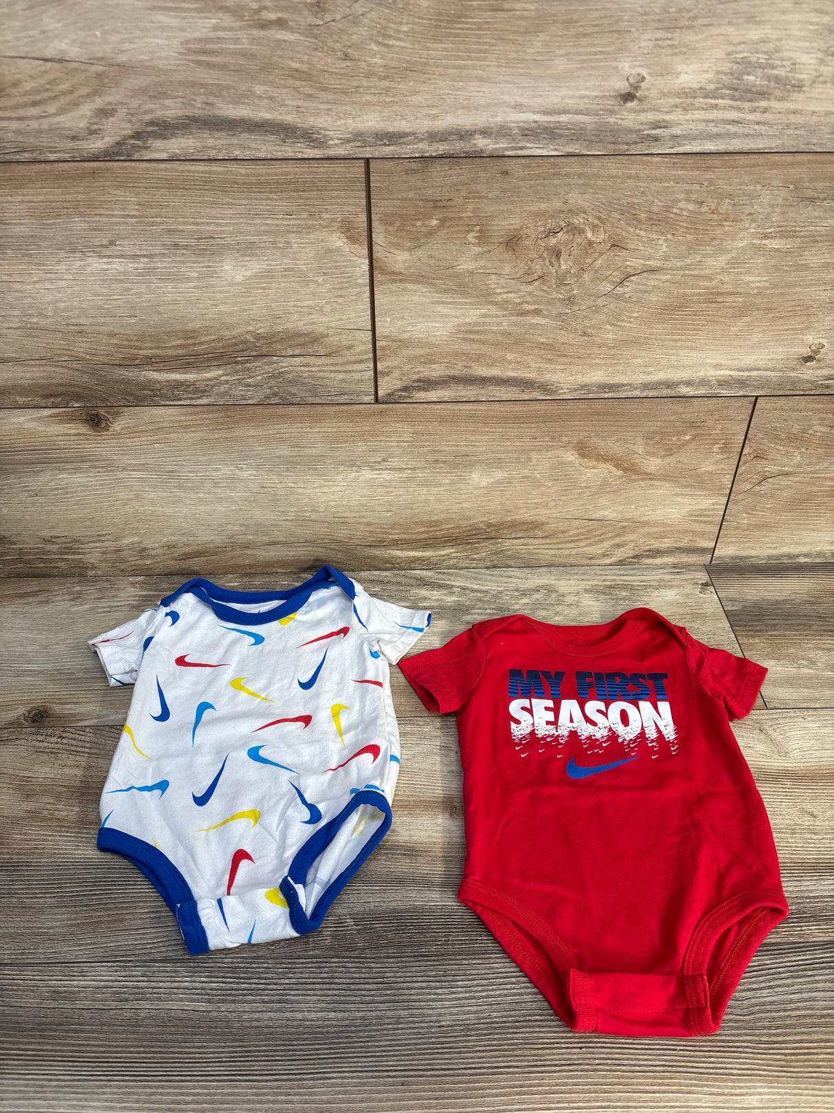 Nike 2pk 'My First Season' Bodysuits Red sz 6m