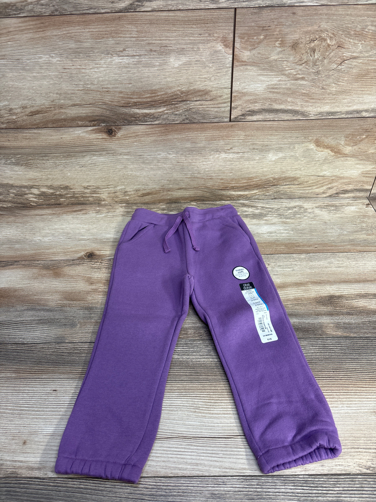 NEW Okie Dokie Drawstring Joggers Purple sz 24m