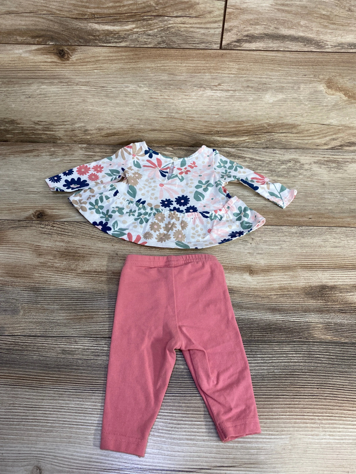 Crater's 2pc Floral Top & Pants Set White sz Newborn