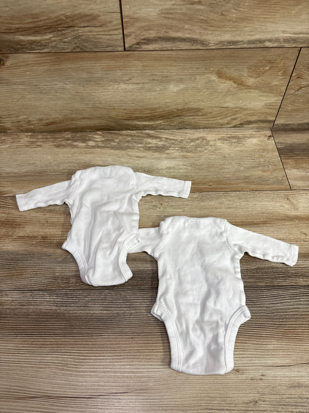 Gerber 2pk Long Sleeve Bodysuits White sz Preemie