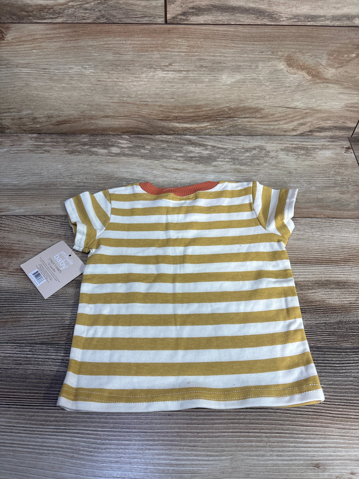 NEW Attitude Baby Striped Shirt Yellow sz 12m