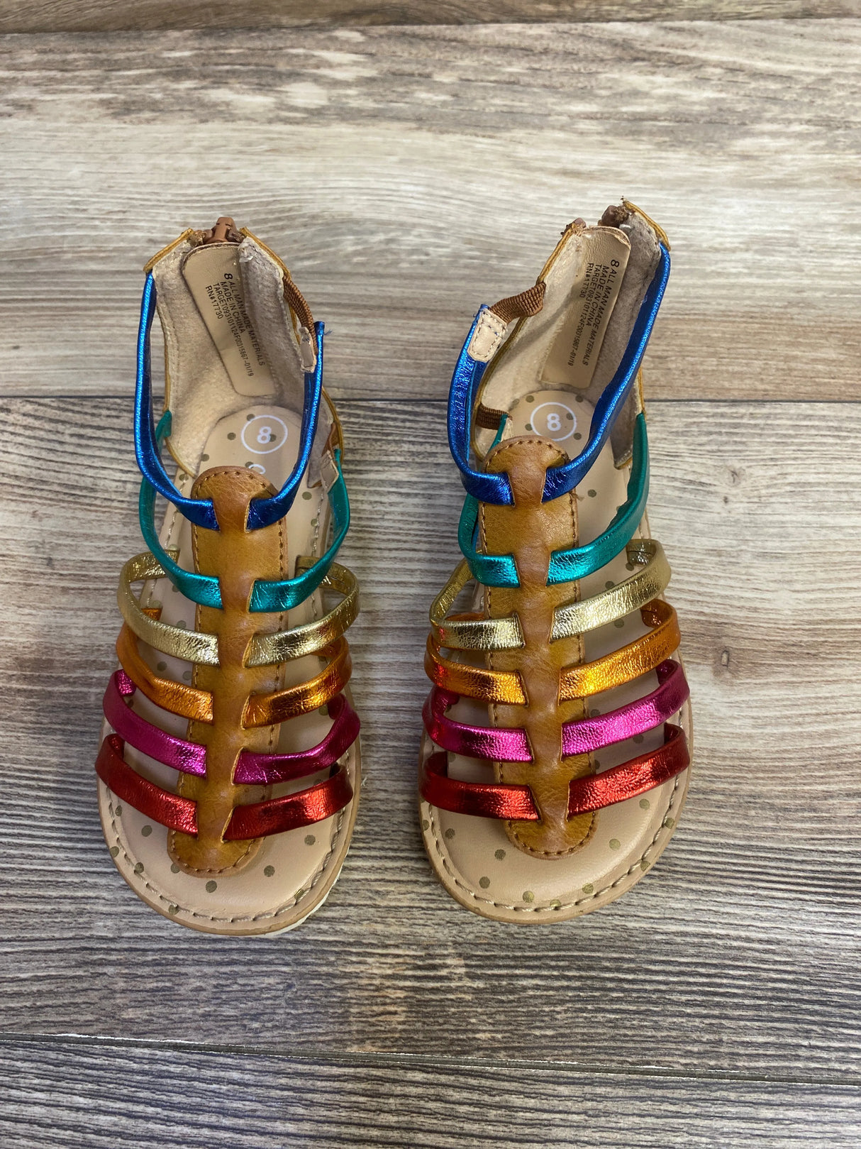 Cat & Jack Shanel Gladiator Sandals sz 8c - Me n Mommy To Be