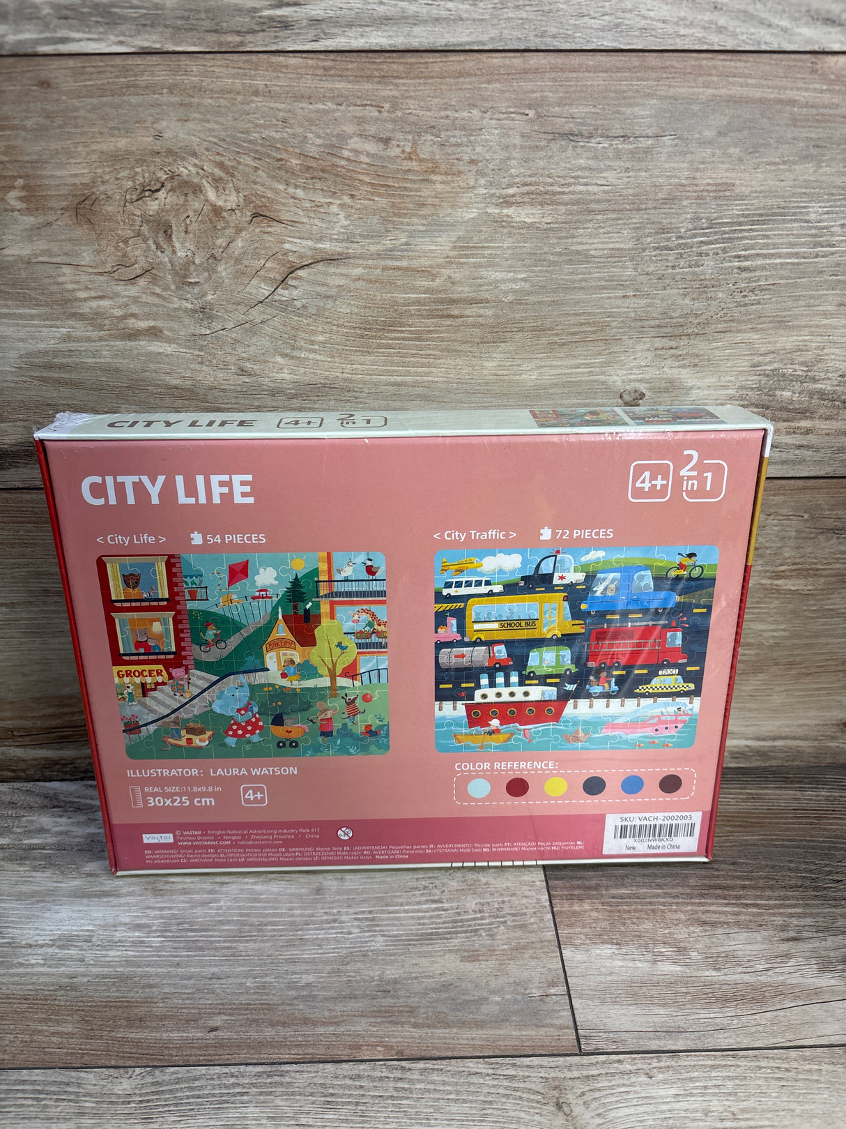 NEW Vastar 2-in-1 City Life Puzzle 54pc/72pc