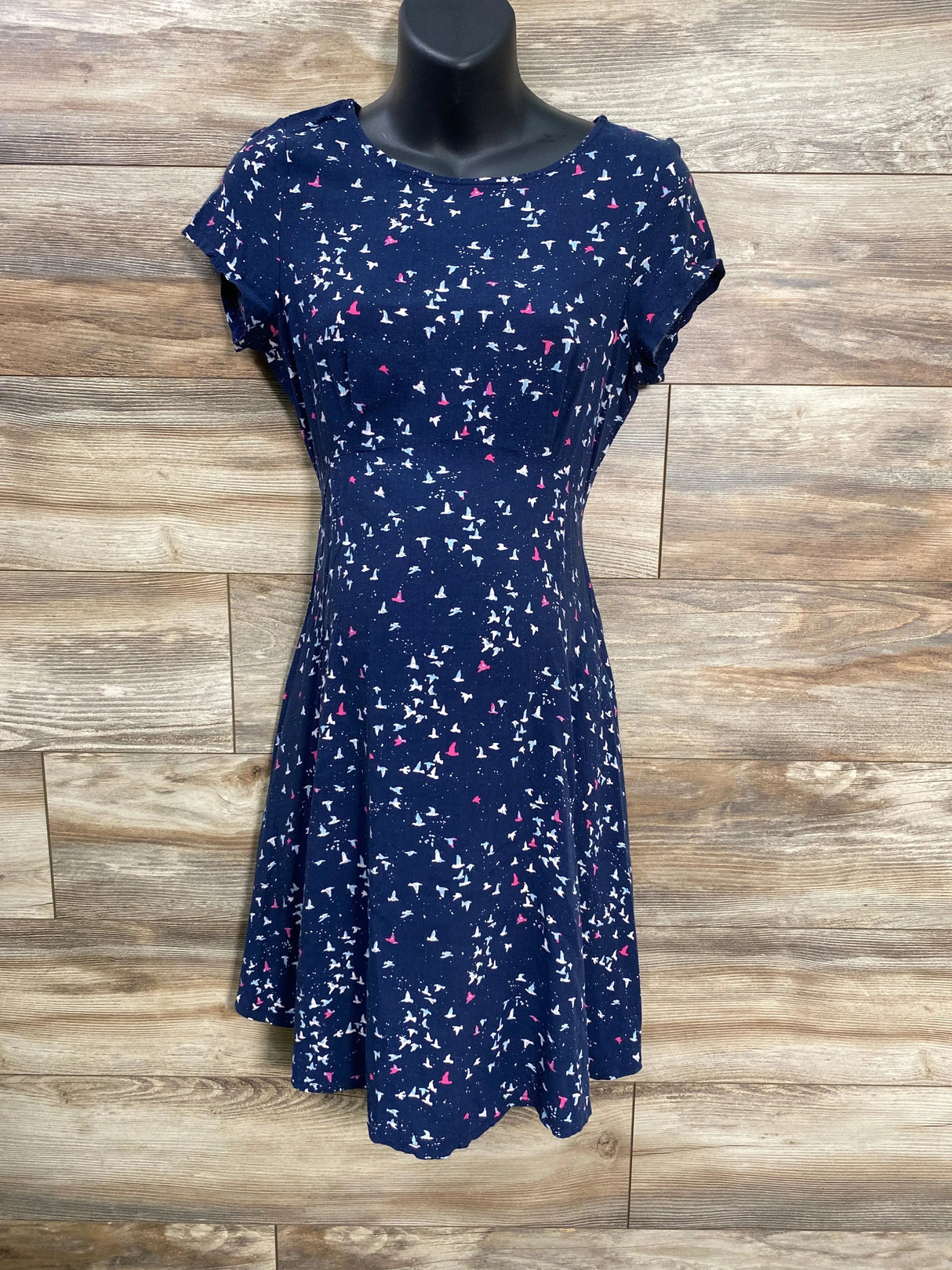 Seraphine Bird Print Dress Navy sz Medium - Me n Mommy To Be