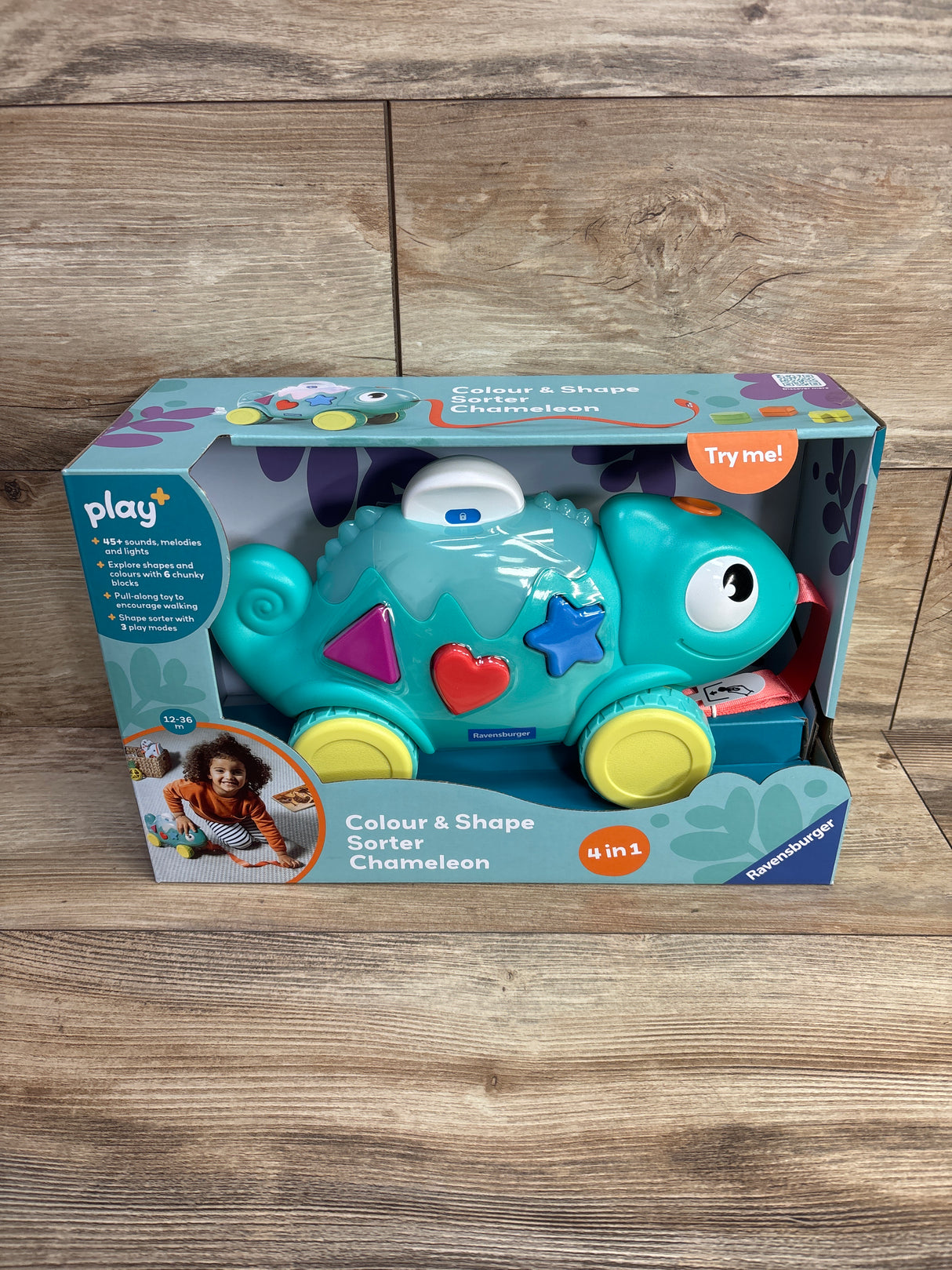 NEW Ravensburger Play+ 4-in-1 Colour & Shape Sorter – Chameleon