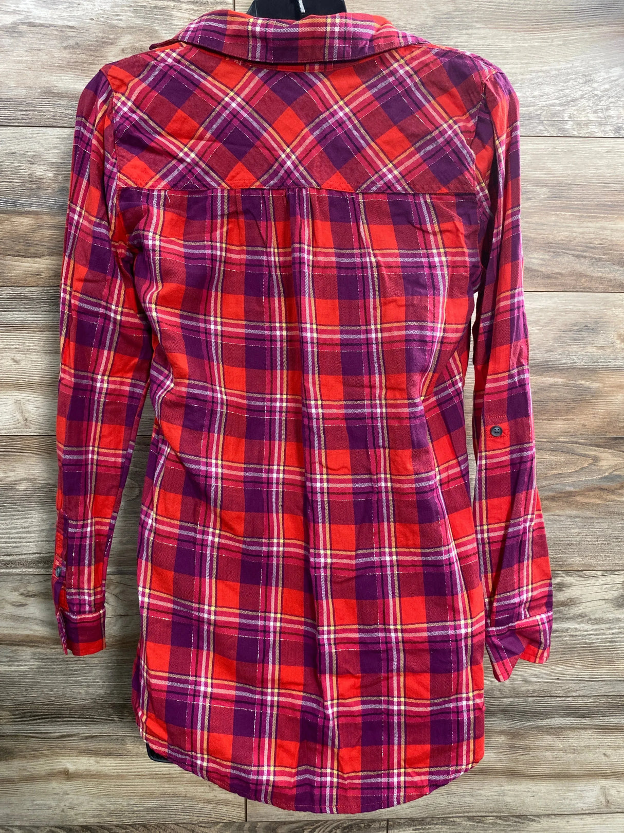 a:glow Maternity Plaid Tunic Red sz Small - Me n Mommy To Be