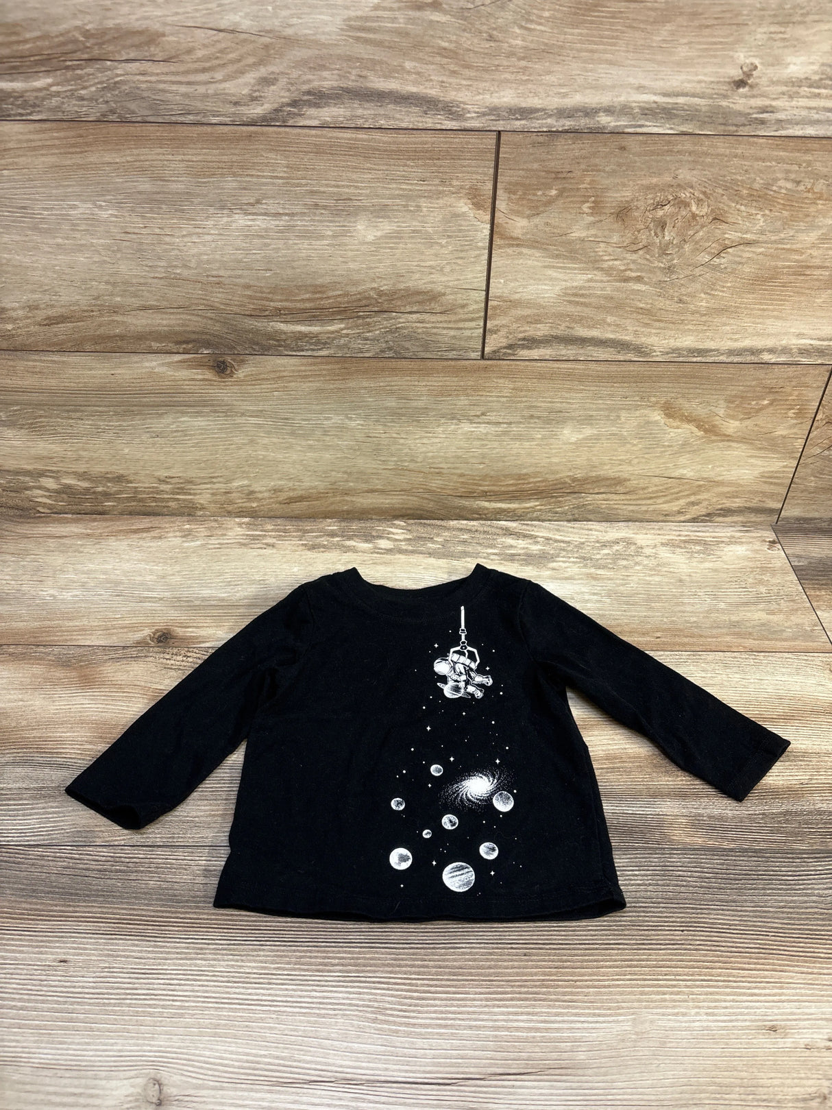 Cat & Jack Astronaut Shirt Black sz 12m