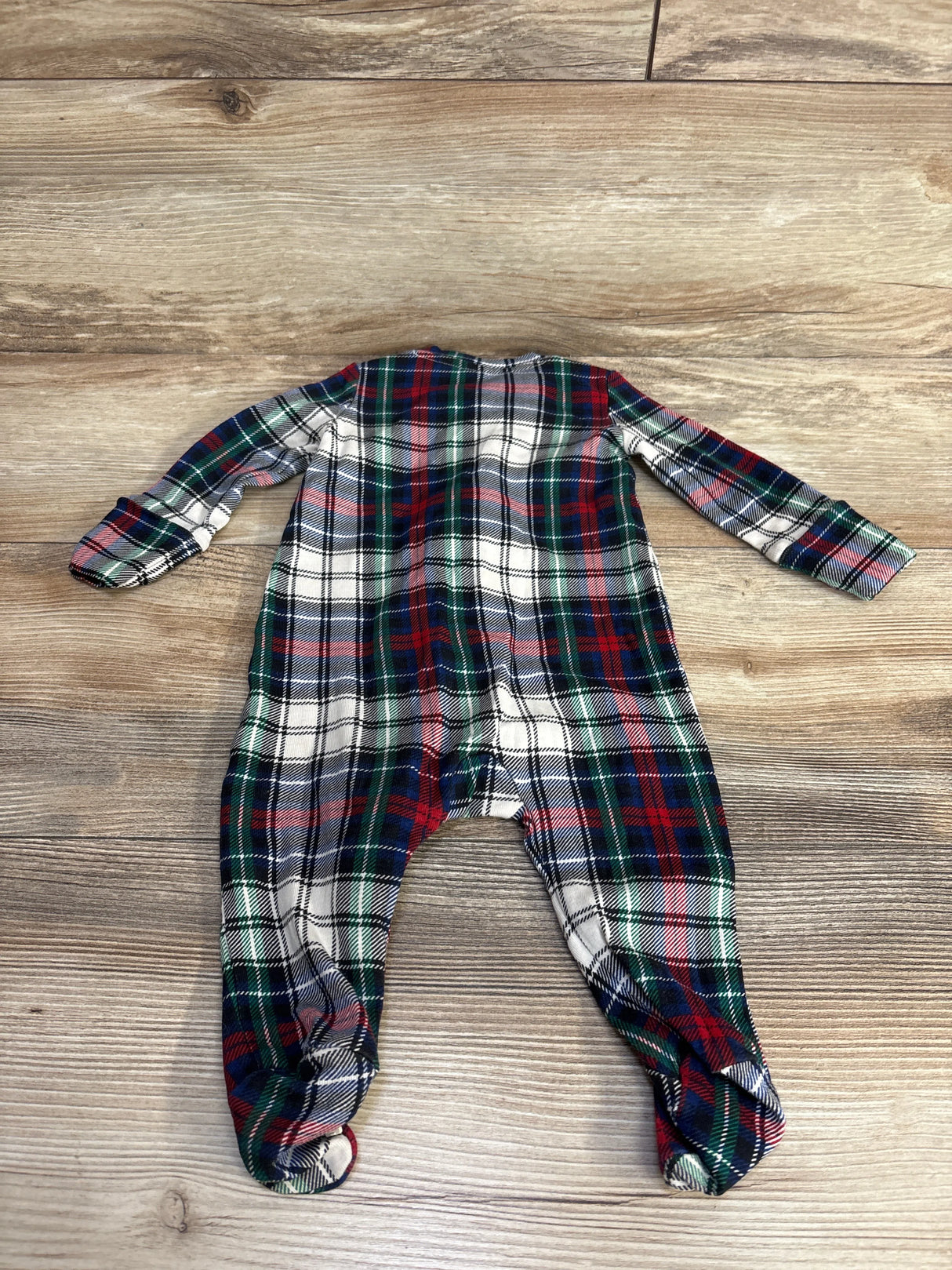 Baby Gap Plaid Sleeper White sz 0-3m