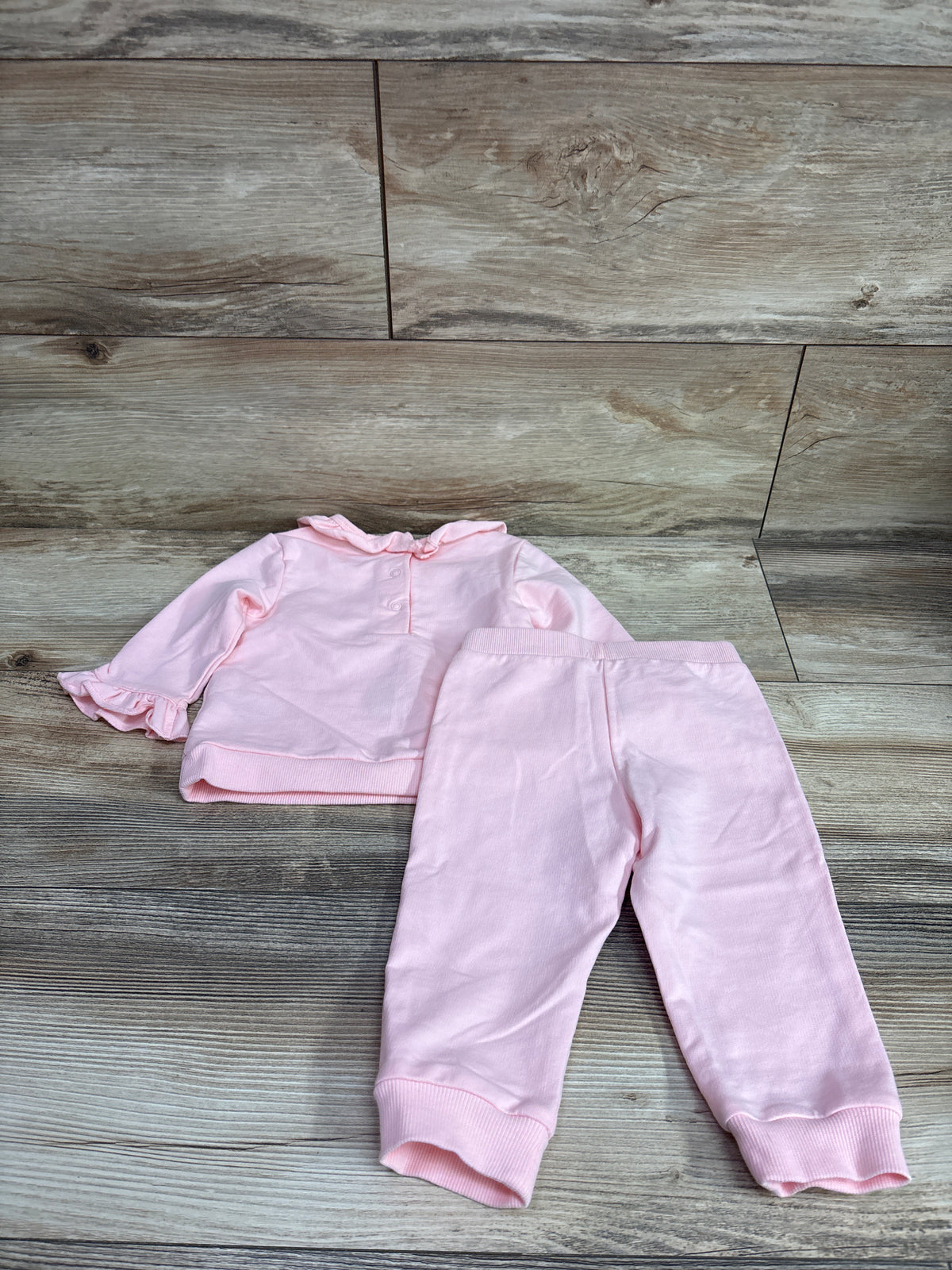 Little Me 2pc Embroidered Sweatshirt & Pants Set Pink sz 12m