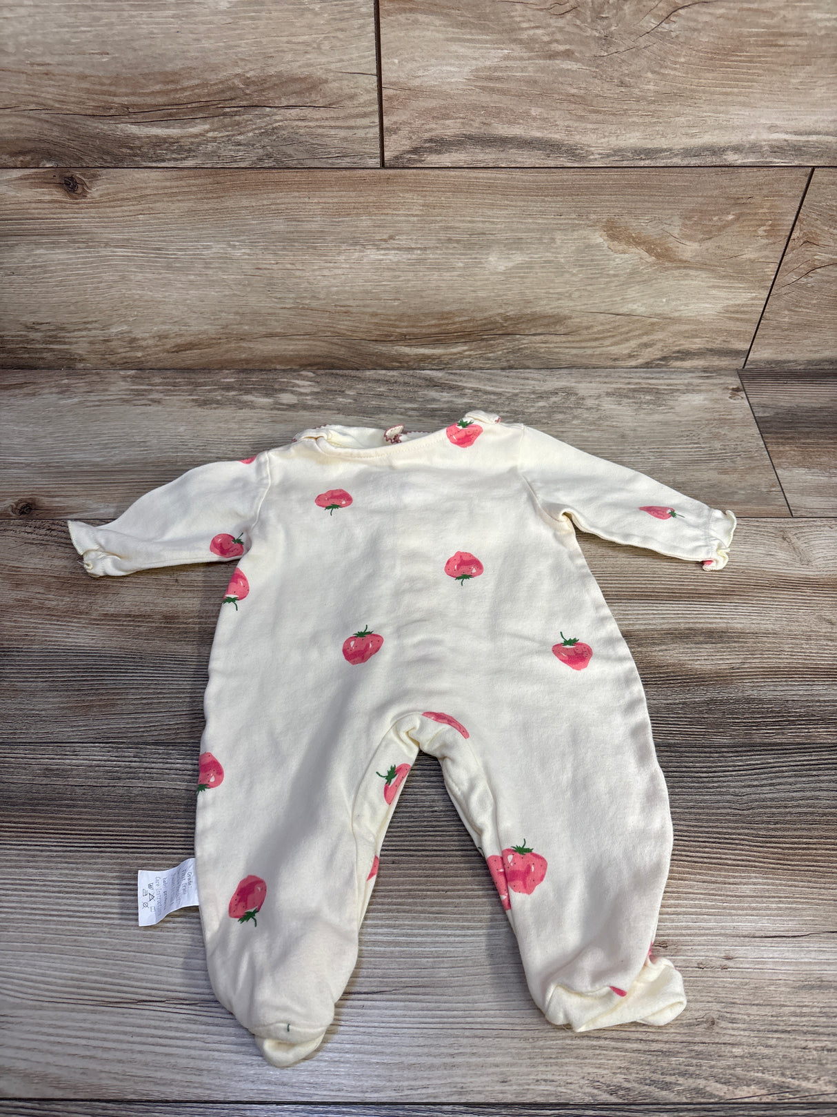 Minicoco Strawberry Footed Coverall Beige sz 0-3m