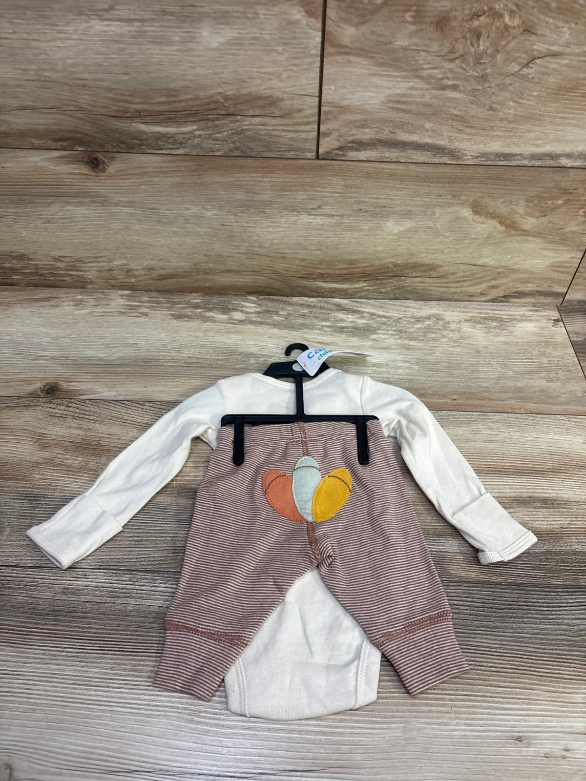 NEW Child Of Mine 2pc My First Thanksgiving Bodysuit & Pants Set Ivory sz Newborn