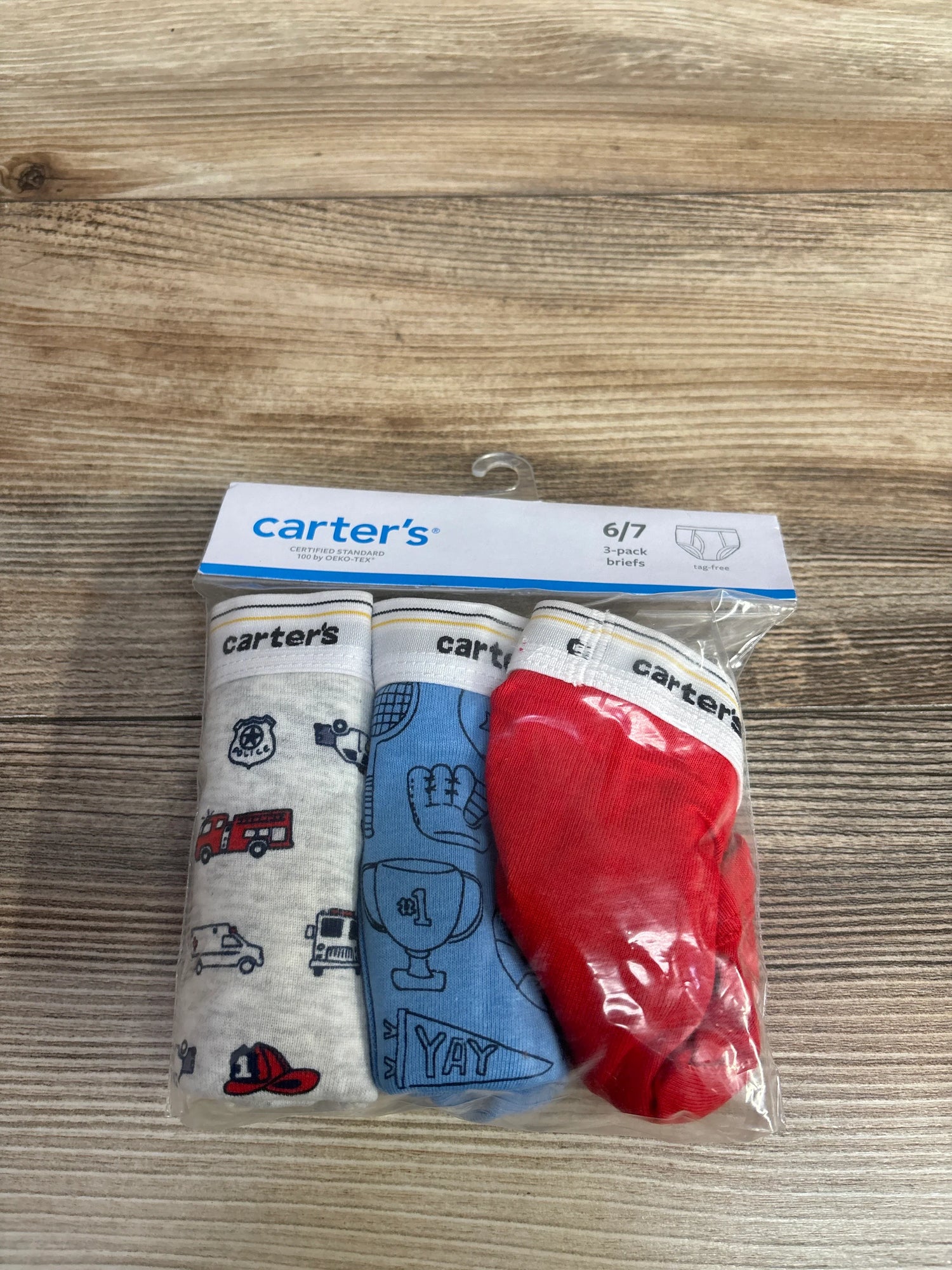 NEW Carter's Tag-Free Briefs 3pk sz 6T-7T